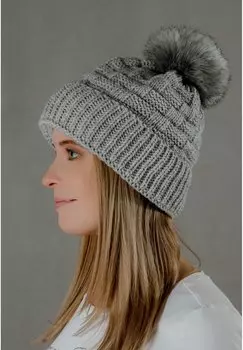 Шапка бини HotSquash, зимний морозно-серый