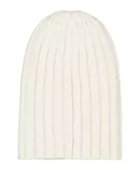 Шапка бини из альпаки в рубчик Laneus, бежевый