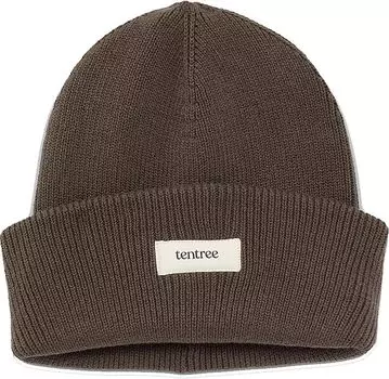 Шапка-бини из хлопка с нашивками Tentree, черный