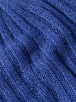 Шапка-бини из кашемира в рубчик Ranger THE ELDER STATESMAN, синий