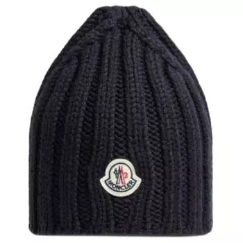 Шапка-бини из натуральной шерсти Moncler