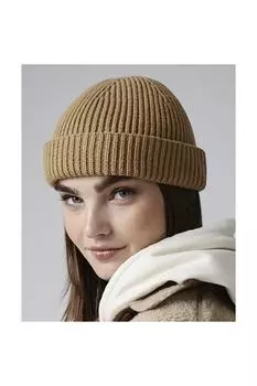 Шапка-бини из переработанного сырья Beechfield, бежевый