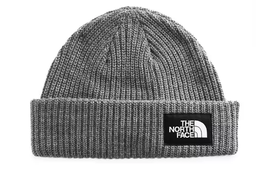 Шапка-бини из полиэстера унисекс серые THE NORTH FACE