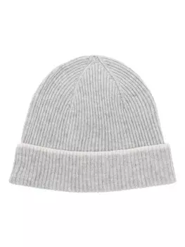 Шапка-бини из ребристой пряжи Eleventy, серый