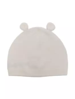 Шапка-бини из шерсти с накладными ушками Il Gufo, серый