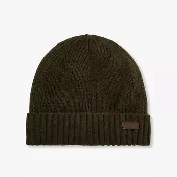 Шапка-Бини из шерстяной смеси с нашивкой-логотипом Carlton Barbour, зеленый