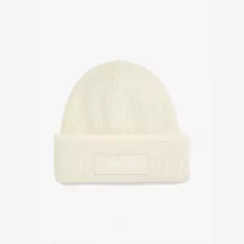 Шапка-Бини из шерстяной смеси в рубчик Le bonnet Jacquemus, белый
