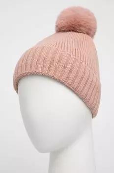 Шапка-бини из смесовой шерсти. Answear Lab, розовый