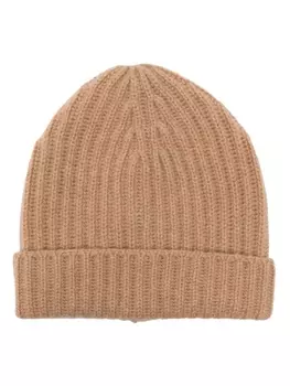 Шапка-бини из трикотажной пряжи Malo, коричневый