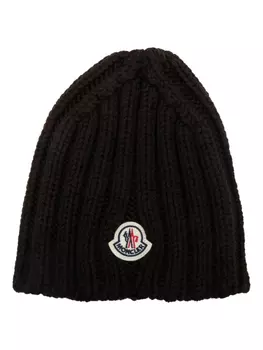 Шапка бини из вирджинской шерсти Moncler, коричневый