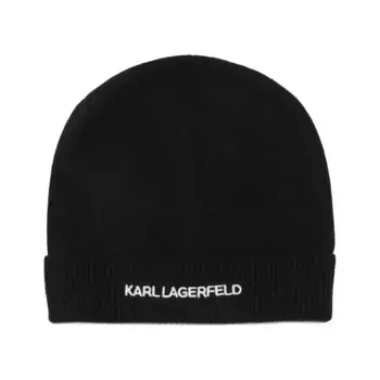 Шапка-Бини K/essential с добавлением шерсти и кашемира Karl Lagerfeld, черный
