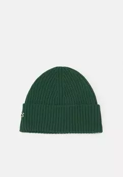 Шапка бини Lacoste, зеленый