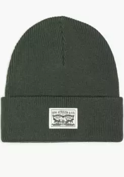 Шапка-бини Levi's "BACKPATCH", унисекс, зеленый