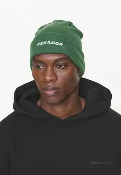 Шапка-бини ЛОГОТИП УНИСЕКС Pegador, британский зеленый, белый