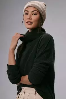 Шапка-бини Maeve с цветными блоками, коричневый