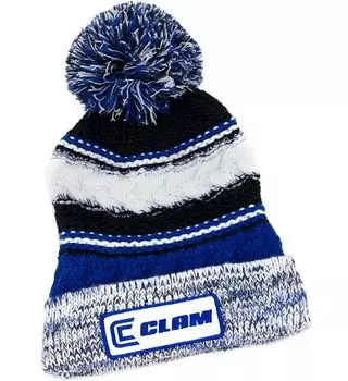 Шапка-бини моллюска с помпонами, синий