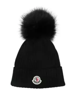 Шапка бини Moncler Enfant, черный