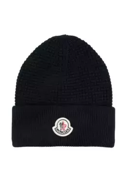 Шапка бини MONCLER, синий