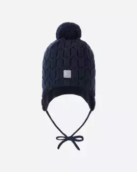Шапка-бини Нунавут из шерсти мериноса для малышей. Reima, цвет Navy