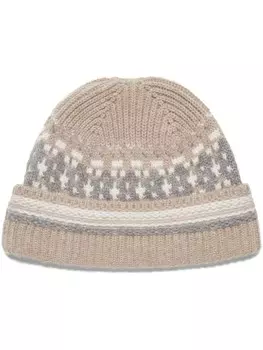 Шапка бини Oasi Zegna, нейтральный цвет