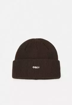 Шапка-бини ONE TWO UNISEX Obey Clothing, ява-коричневый