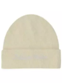 Шапка-бини пушистой вязки KidSuper, белый