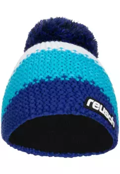 Шапка-бини Reusch "Enzo Beanie" с большим помпоном, белый
