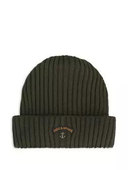 Шапка-бини с аппликацией логотипа Paul & Shark, зеленый