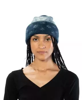 Шапка-бини с цветочными манжетами Marcus Adler, синий