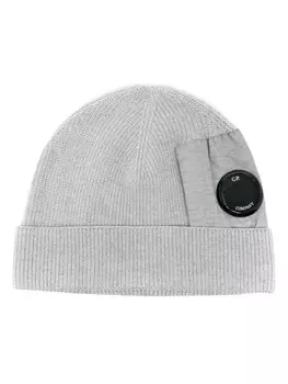 Шапка бини с декором Lens C.P. Company, серый