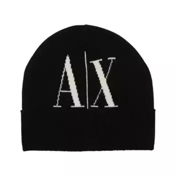 Шапка-Бини с добавлением шерсти Armani Exchange, черный