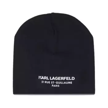 Шапка-Бини с добавлением шерсти Karl Lagerfeld, черный