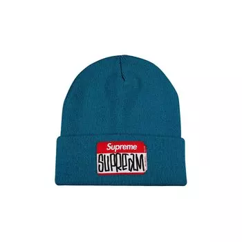 Шапка-бини с именной табличкой Supreme Gonz, темно-бирюзовая