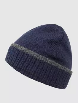 Шапка-бини с контрастными полосками Levi's, темно-синий