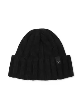 Шапка-бини с косой вязкой Molo, черный