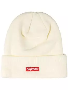Шапка бини S Logo из коллаборации с New Era Supreme, белый