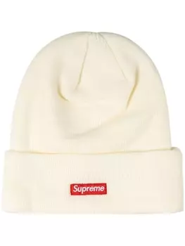 Шапка бини S Logo из коллаборации с New Era Supreme, белый