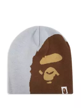 Шапка-бини с логотипом BATHING APE A Bathing Ape, серый