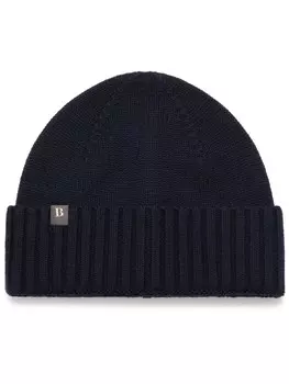 Шапка бини с логотипом Boggi Milano, синий