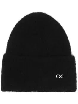 Шапка бини с логотипом Calvin Klein, черный