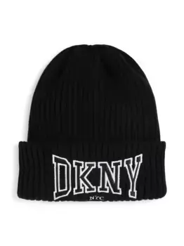 Шапка бини с логотипом Dkny Kids, черный