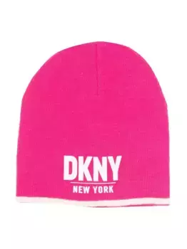 Шапка бини с логотипом Dkny Kids, розовый