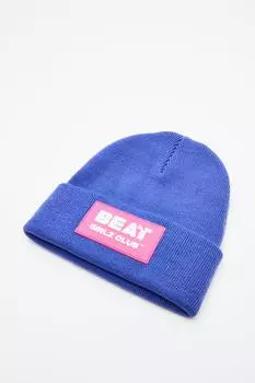 Шапка-бини с логотипом для девочек Beat Girlz Club, фиолетовый