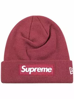 Шапка бини с логотипом из коллаборации с New Era Supreme, коричневый