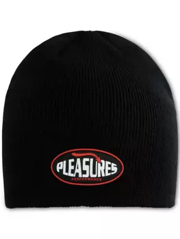 Шапка бини с логотипом Pleasures, черный