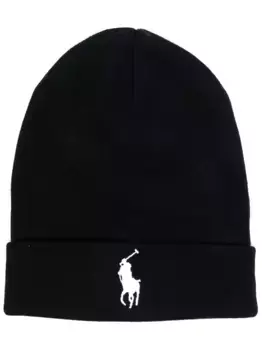 Шапка бини с логотипом Polo Pony POLO RALPH LAUREN, черный