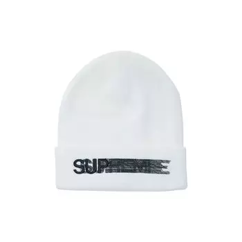 Шапка-бини с логотипом Supreme Motion, цвет Белый