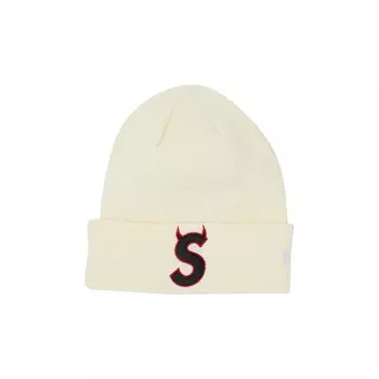 Шапка-бини с логотипом Supreme x New Era S, цвет Натуральный