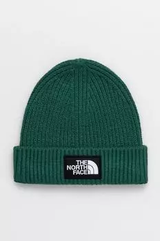 Шапка-бини с логотипом TNF на манжетах The North Face, зеленый