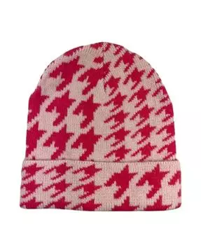 Шапка-бини с манжетами «гусиные лапки» Marcus Adler, розовый